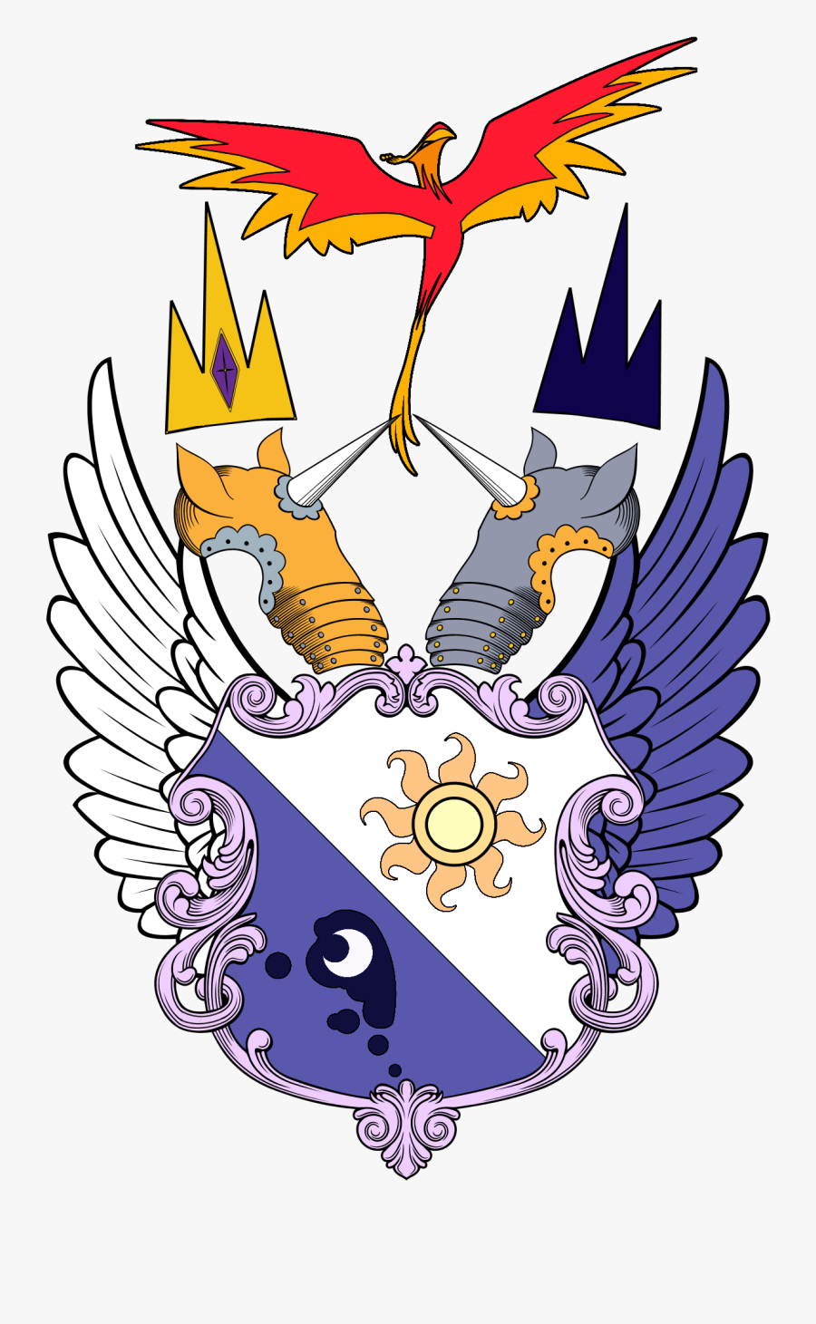 Lunar Clipart Crest - Pretty Coat Of Arms, Transparent Clipart