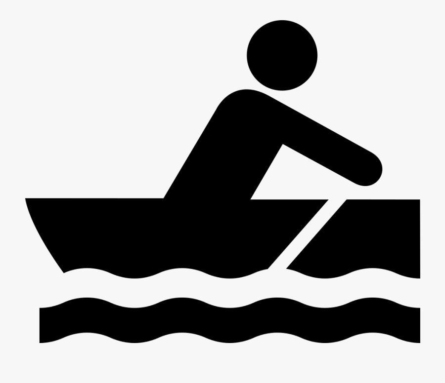 Rowboat Symbol, Transparent Clipart