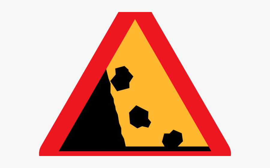 Rock Clipart Sign - Danger Falling Rock Sign, Transparent Clipart