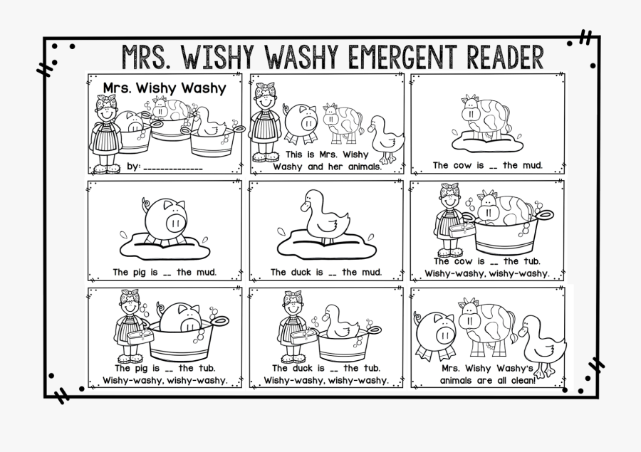 Tub Clipart Mrs Wishy Washy - Illustration, Transparent Clipart