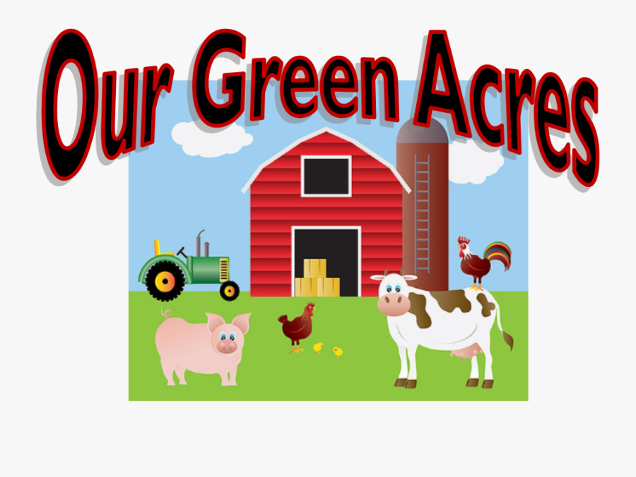 Rock River Valley Barbershop - Red Barn And Animals, Transparent Clipart