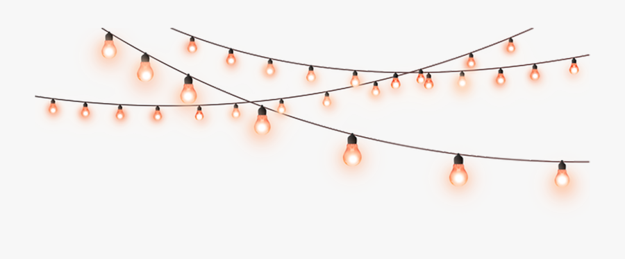 #orange #red #string #strings #lights #light #kpop - Transparent Background Light String Png, Transparent Clipart