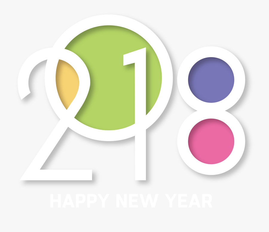 Transparent Colorful Png - Happy New Year 2018 Freepik, Transparent Clipart