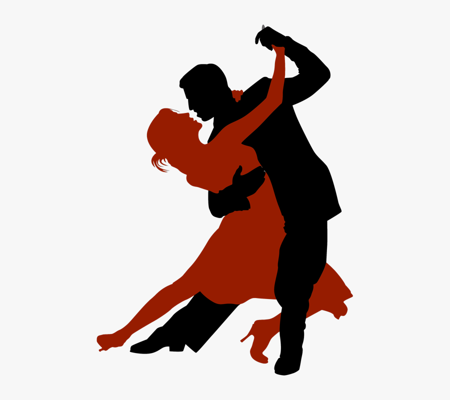 Clip Art Salsa Dancing Images - Dancing Man And Woman Silhouette, Transparent Clipart