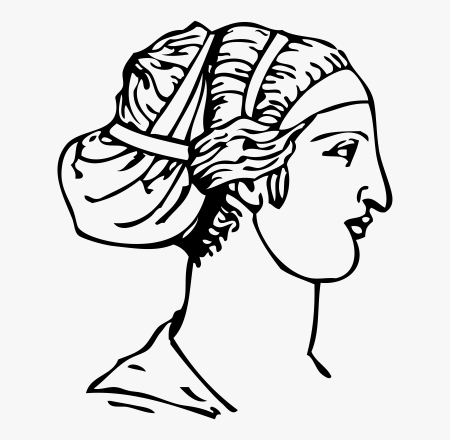 Hairstyle Hairdresser Coloring Book Greek Language - Greek Hairstyle, Transparent Clipart