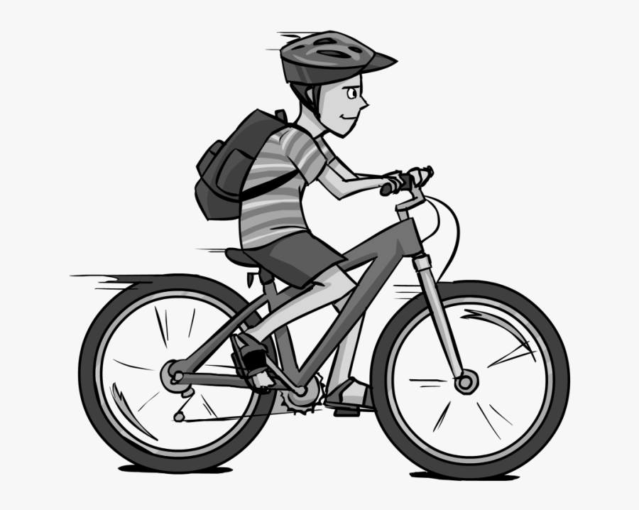 Biking To School Clipart, Transparent Clipart