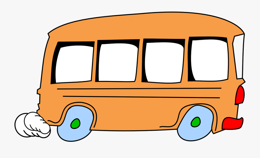 Bus, Cartoon, Speeding, Cute, Vehicle, Isolated, School - Clip Art Green Bus, Transparent Clipart