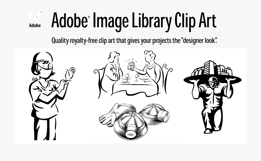 Adobe Image Library Clipart Logo Black And White - Adobe, Transparent Clipart