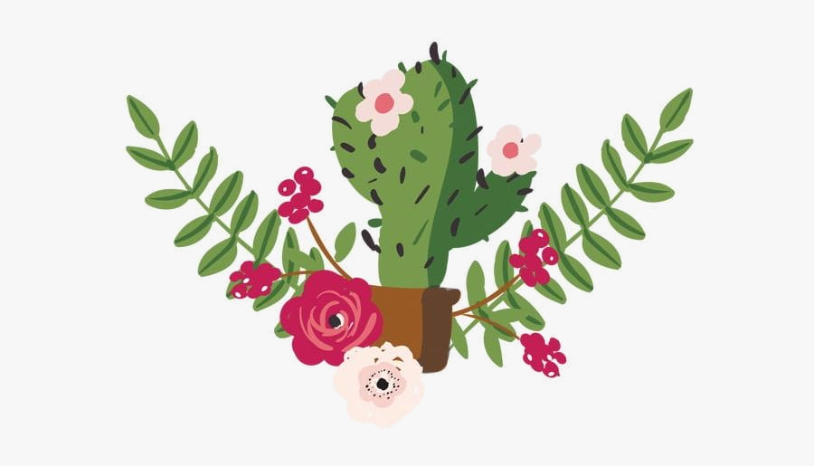 Cactus Potted Clipart Drawing Plant Flower Free Transparent, Transparent Clipart
