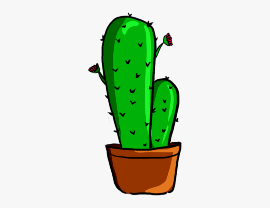 Collection Of Free Cactus Vector Psd - ต้น กระบองเพชร การ์ตูน Png, Transparent Clipart