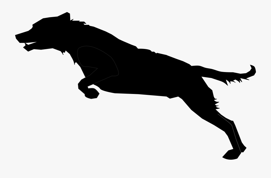 Dog Swimming Clipart - Running Dog Silhouette Png, Transparent Clipart