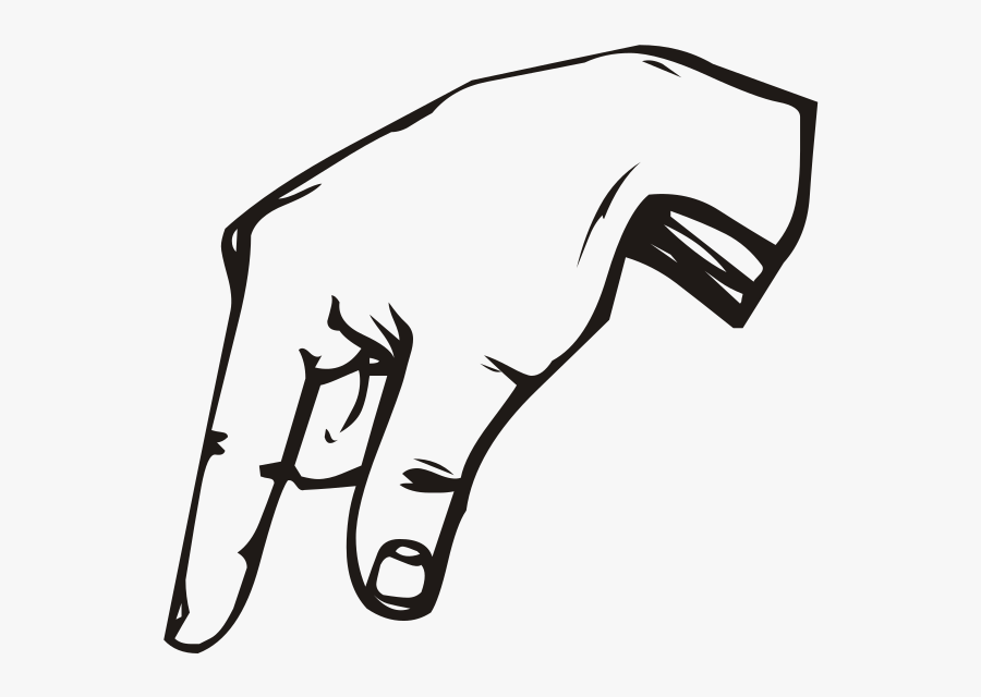 Sign Language Letter Q, Transparent Clipart