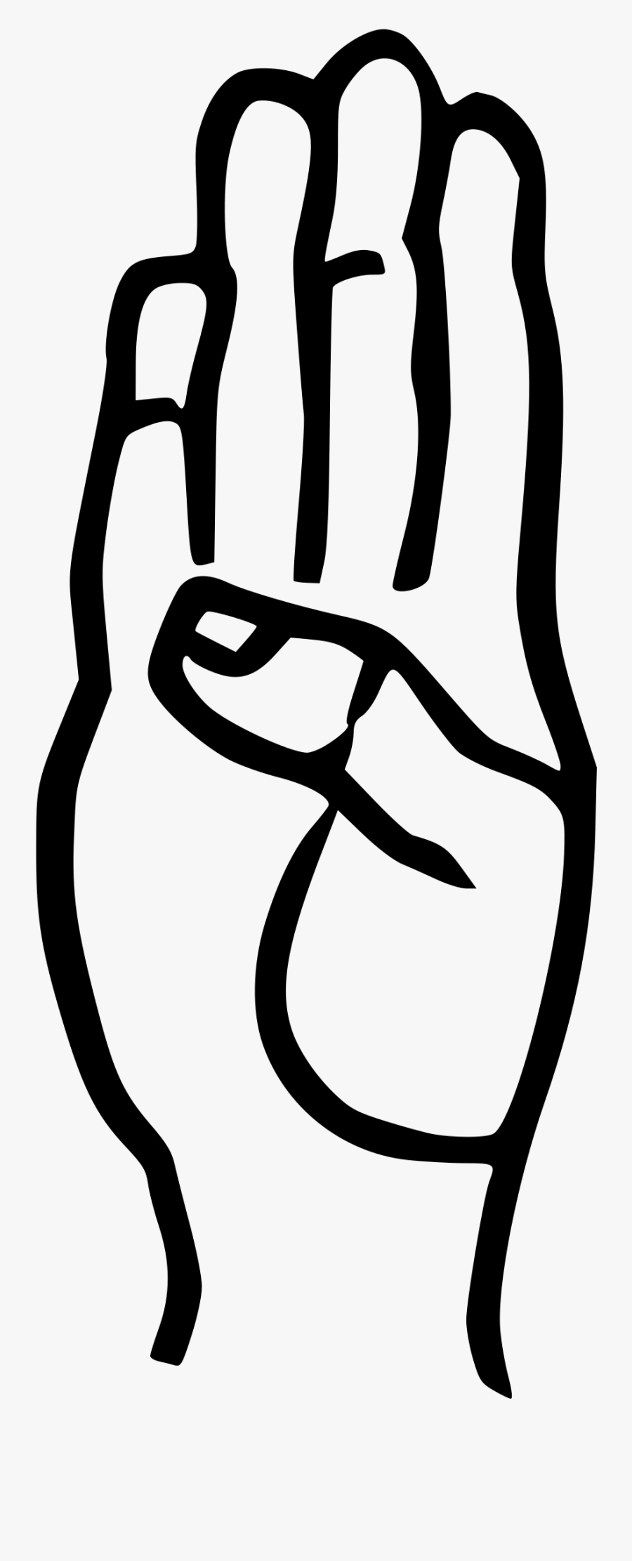 Clip Art Letter B In Sign Language - Sign Language Individual Letters, Transparent Clipart