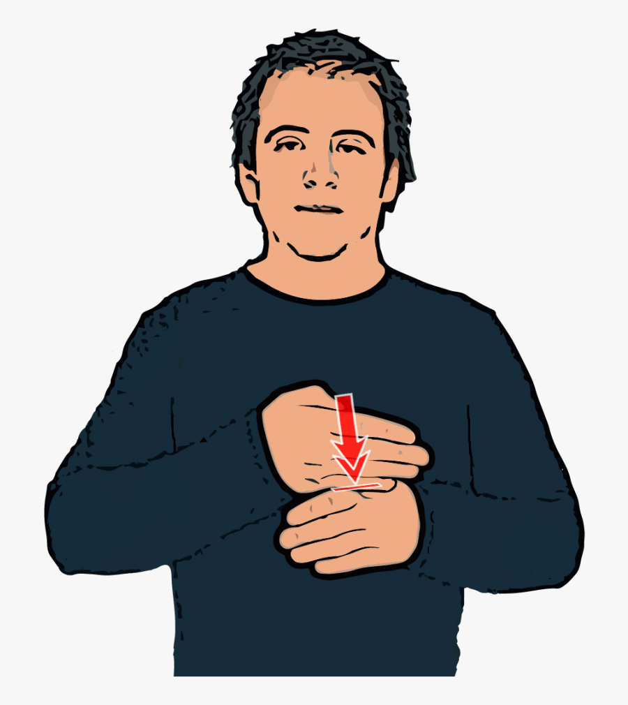 British Sign Language - British Sign Language Time, Transparent Clipart