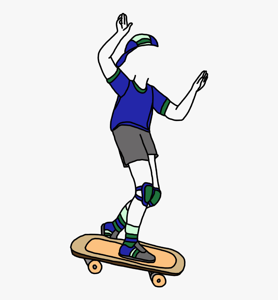Skateboarding Animasi, Transparent Clipart
