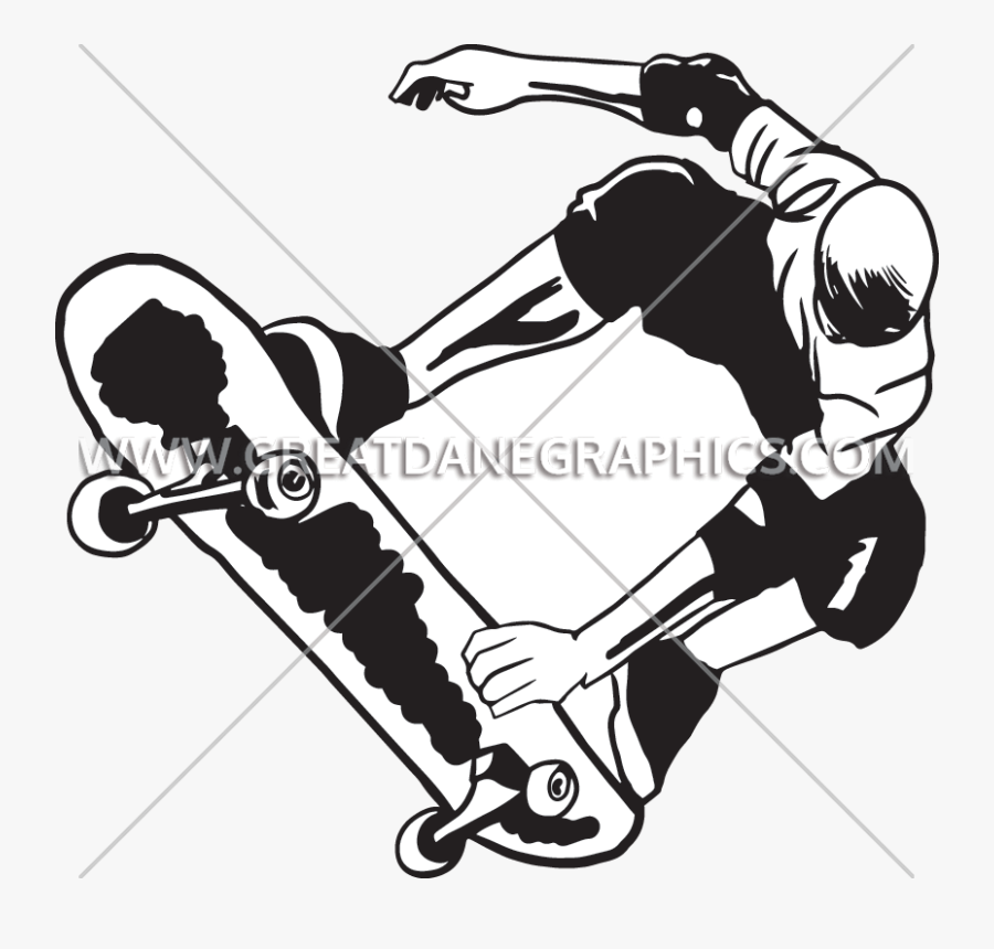 Extreme Skate Boarder Production - Illustration, Transparent Clipart