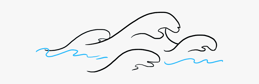 How To Draw Waves - Drawing Of Waves, Transparent Clipart