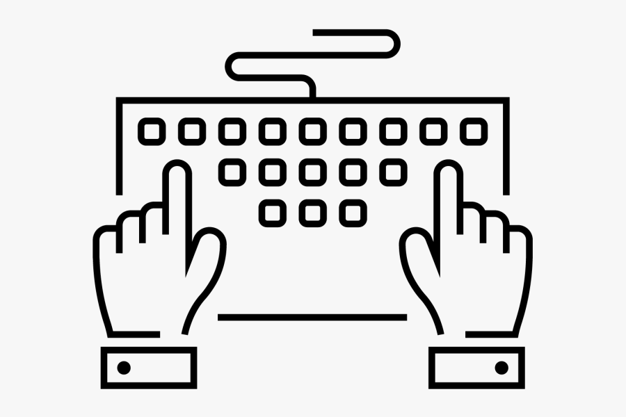 hands typing on keyboard icon icon typing on a keyboard icon free transparent clipart clipartkey hands typing on keyboard icon icon