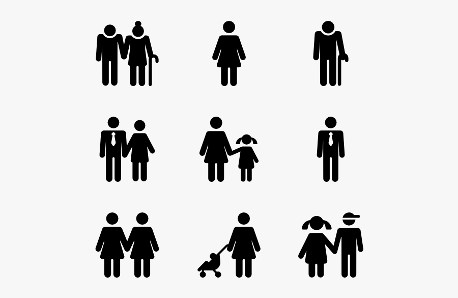 Types Of Families - Types Of People Icon, Transparent Clipart