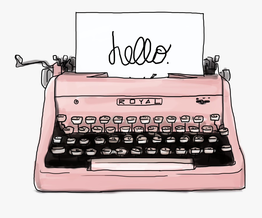 Typewriter Png Image Hd - Maquina De Escribir Dibujo, Transparent Clipart