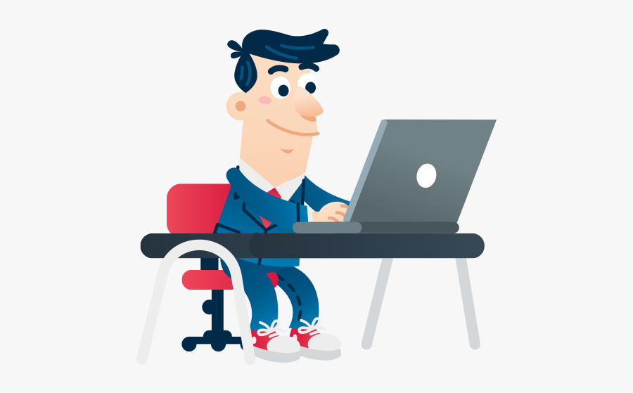 Office Work Cartoon Png, Transparent Clipart