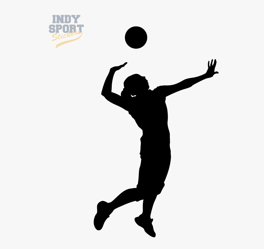 Clip Art Volleyball Player Silhouette Vector Graphics - Serve Volleyball Definition, Transparent Clipart