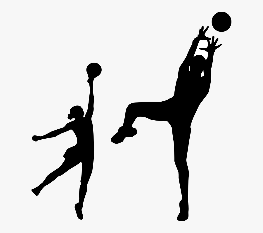 Netball Player Silhouette Png, Transparent Clipart