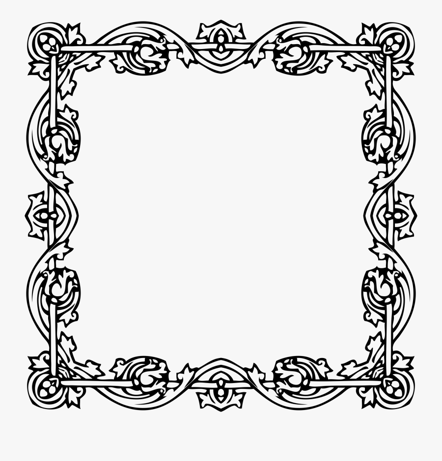 Clip Art Frame Image Freeuse - Victorian Style Photo Frame, Transparent Clipart