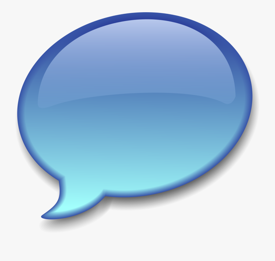 Text Balloon Png Clipart - Speech Bubble Blue Png, Transparent Clipart