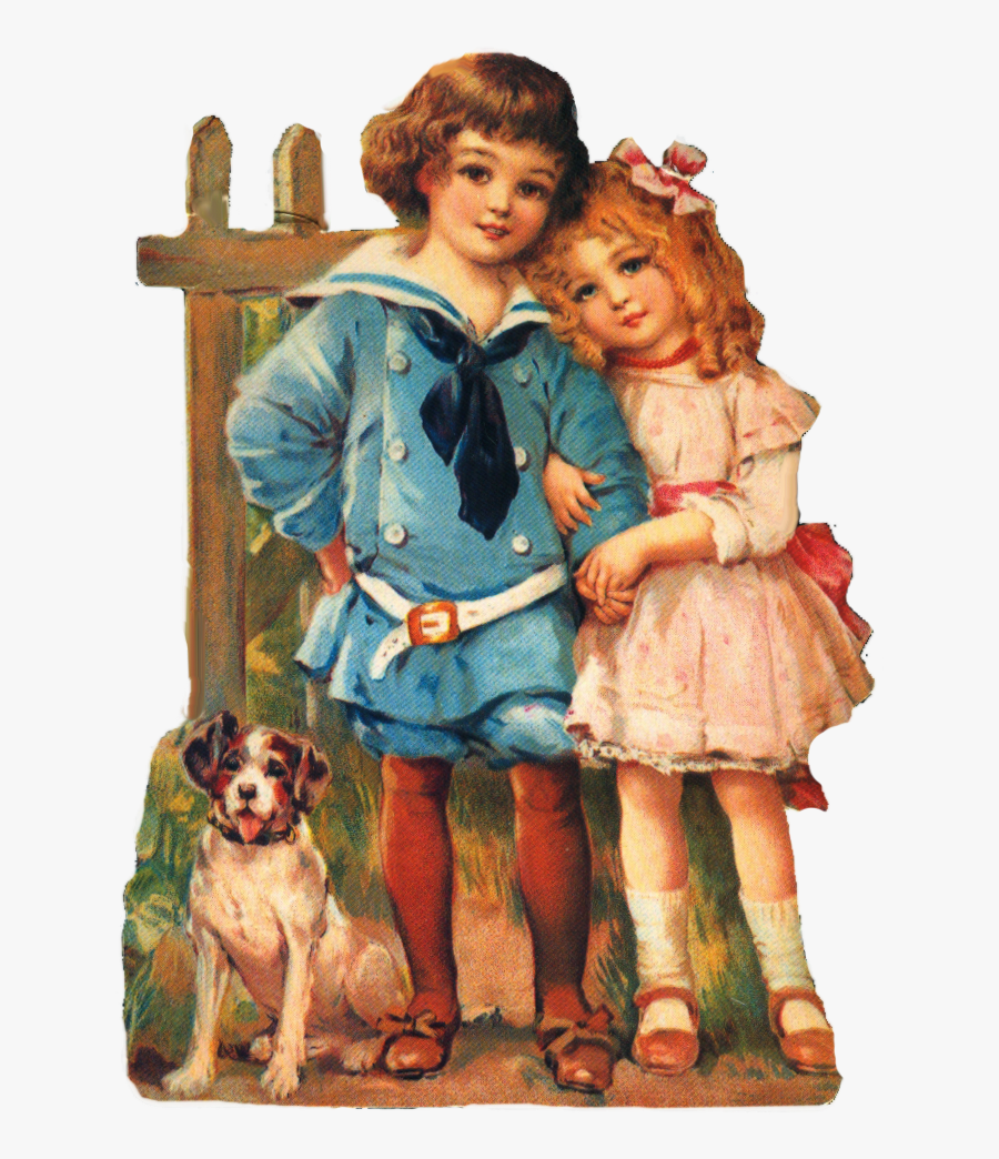 Victorian - Clipart - Victorian Boy And Girl, Transparent Clipart