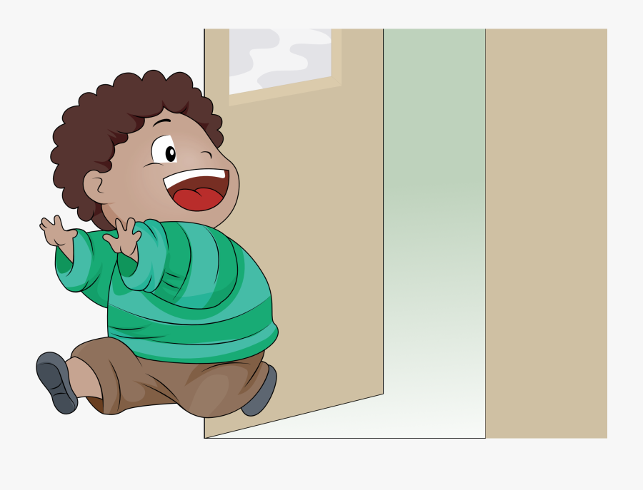 Clip Black And White Kids Running Outside Clipart - Running Out Of Class, Transparent Clipart