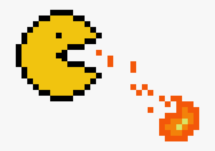 Fire Breathing Pac-man - 8 Bit Pacman Png, Transparent Clipart