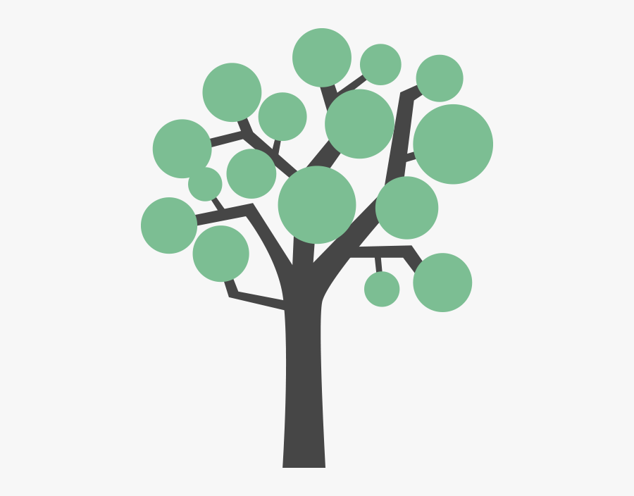 A Tree With Leaves Growing On It - Vector Design Tree Png, Transparent Clipart