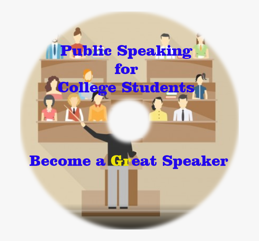 Public Speaking For College - University Classroom Picture Cartoon, Transparent Clipart