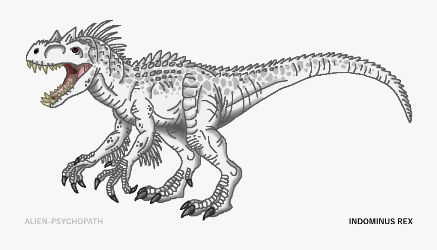 T Rex Clipart Jurassic Park Dinosaur For Free Download - Colour Is Indominus Rex, Transparent Clipart