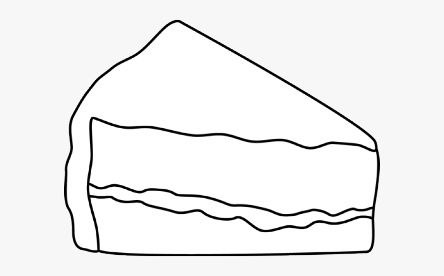 Transparent Lemon Meringue Pie Clipart - Outline Of A Piece Of Cake, Transparent Clipart
