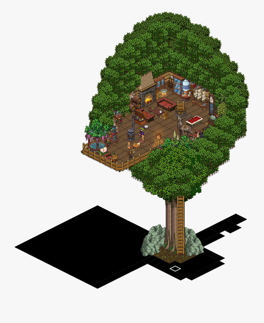 Transparent Tree House Clipart - Habbo Hotel Tree House, Transparent Clipart