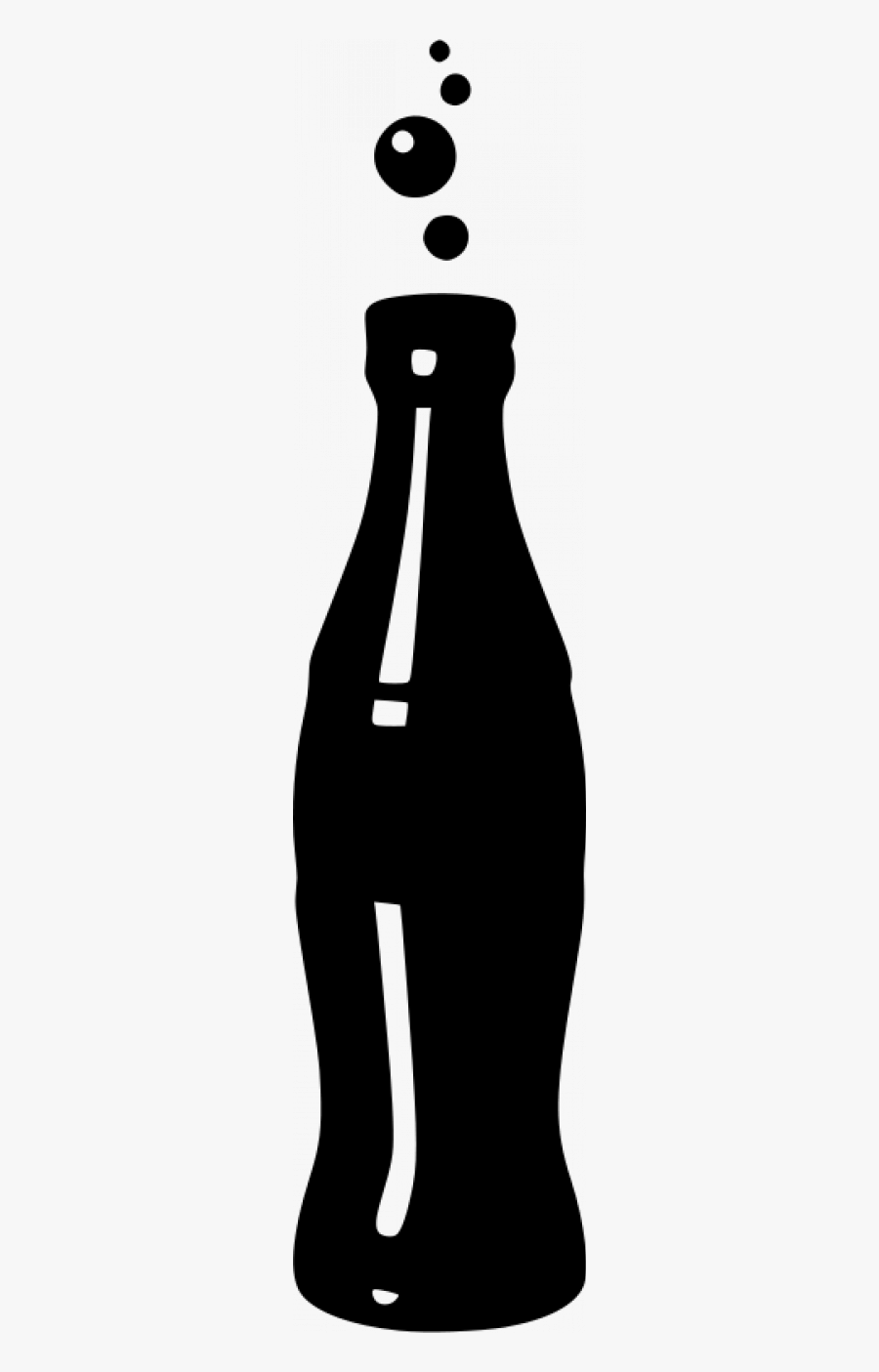 Vector Illustration Of Black Soda Drink - Coca Cola Bottle Svg, Transparent Clipart