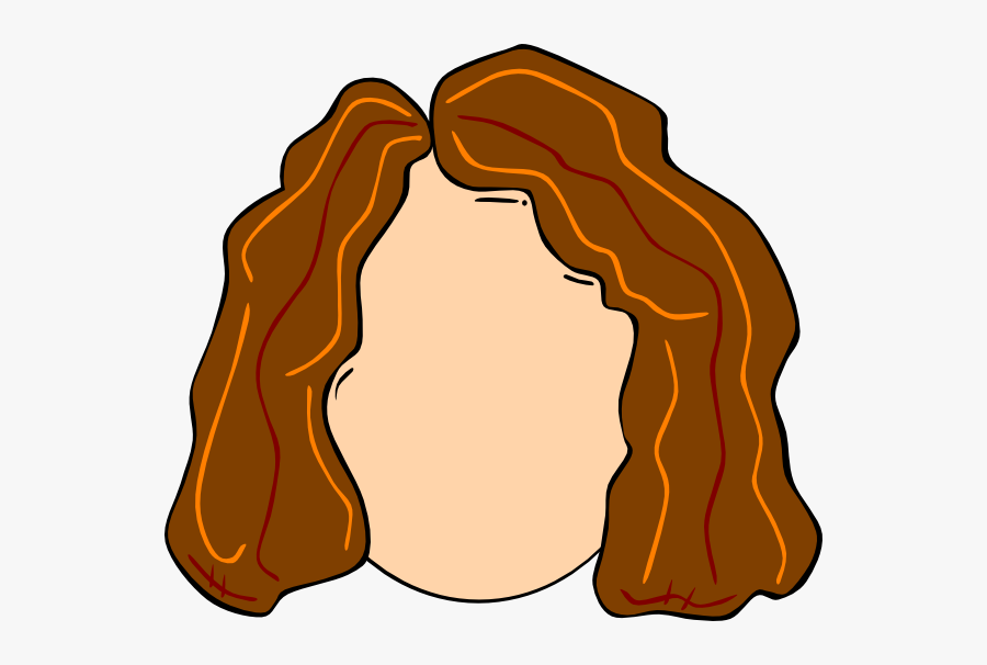 Young Girl Hair Highlights Svg Clip Arts - Brown Hair Woman Clip Art, Transparent Clipart