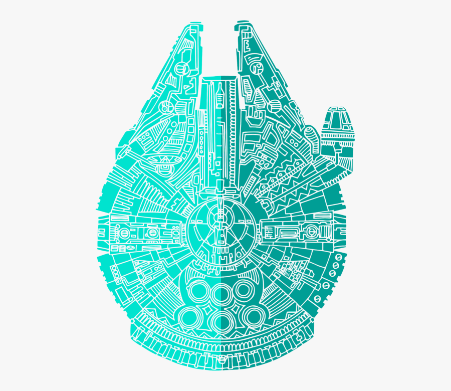 Millennium Falcon Star Wars Art, Transparent Clipart
