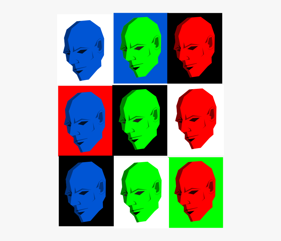 Free Simple Face In Different Colors - Color, Transparent Clipart