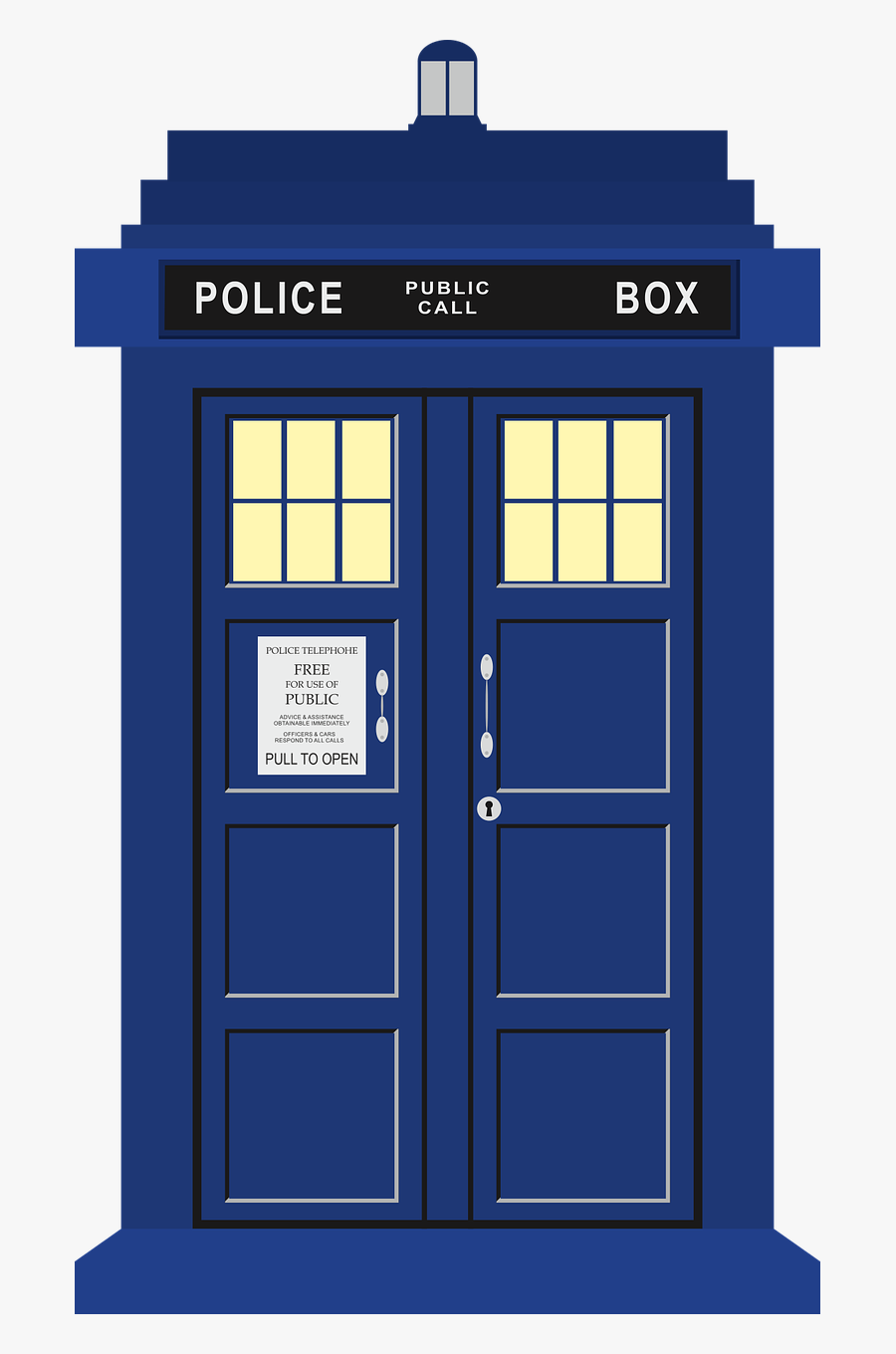 Transparent Tardis Clipart - Time Machine Police Box, Transparent Clipart