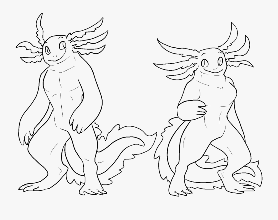 Axolotl Clipart Drawing Anthro Axolotl Base Free Transparent Clipart Clipartkey