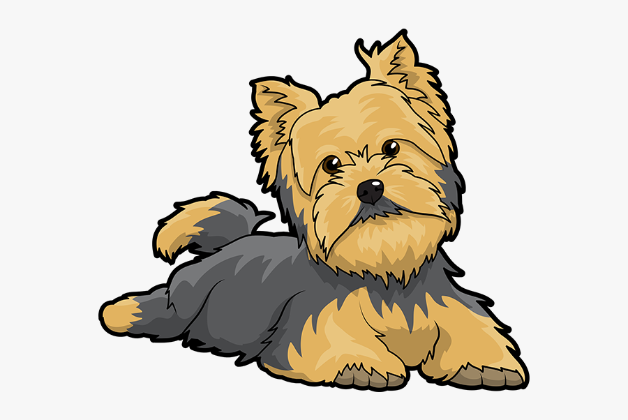 Yorkie Cartoon : Comic dog character vector illustration. - Kremi Png