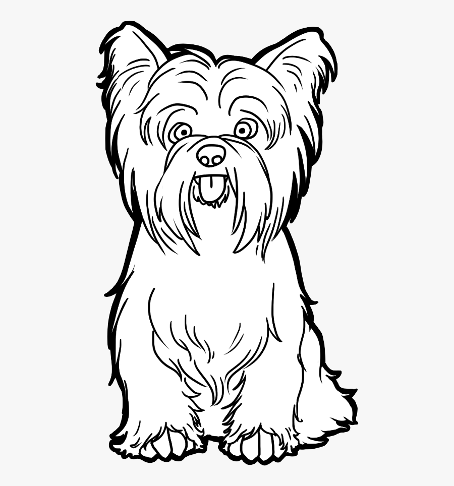 Dog Png Clipart - Yorkshire Terrier Easy Drawing , Free Transparent