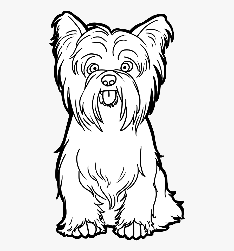 Dog Png Clipart Yorkshire Terrier Easy Drawing , Free Transparent