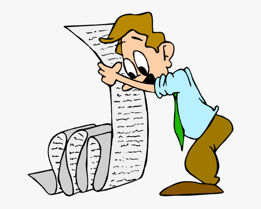 List Clipart - Cartoon Making A List, Transparent Clipart