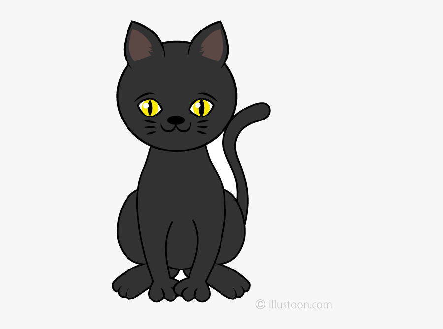 Black Cat Cute Clipart Free Picture Transparent Png - Black Kitten Clipart, Transparent Clipart