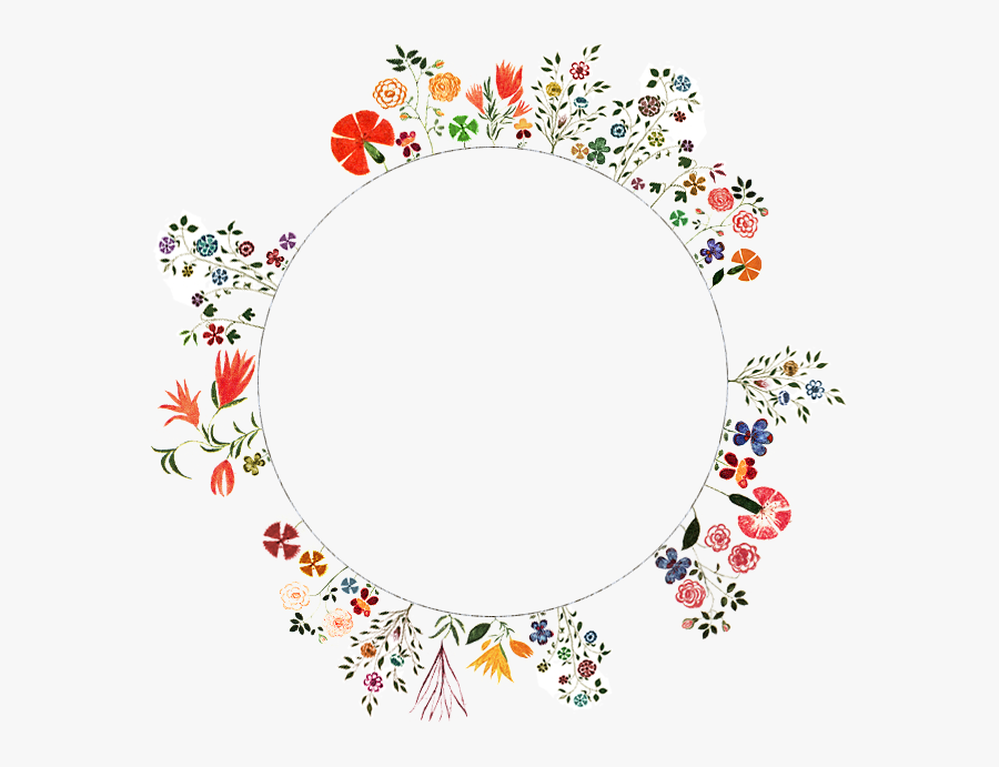 Transparent Christmas Ornaments Clipart Border - Floral Circle Border Png, Transparent Clipart