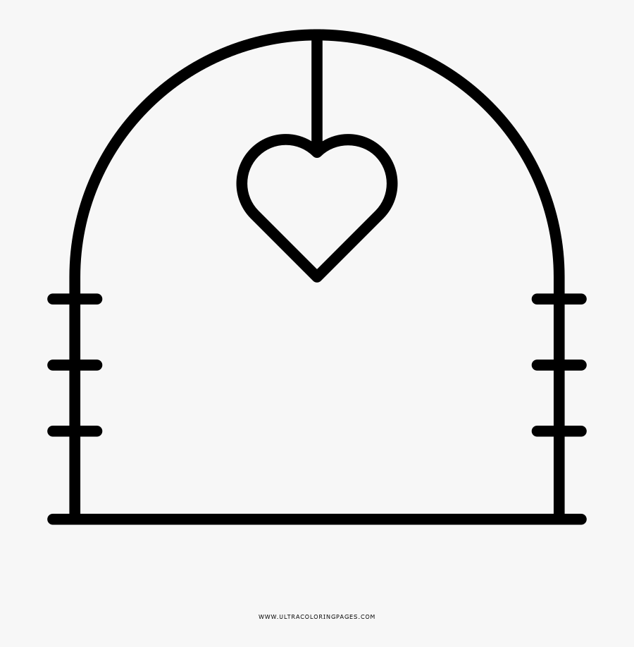 Wedding Arch Coloring Page - Wedding Arches Coloring Pages, Transparent Clipart